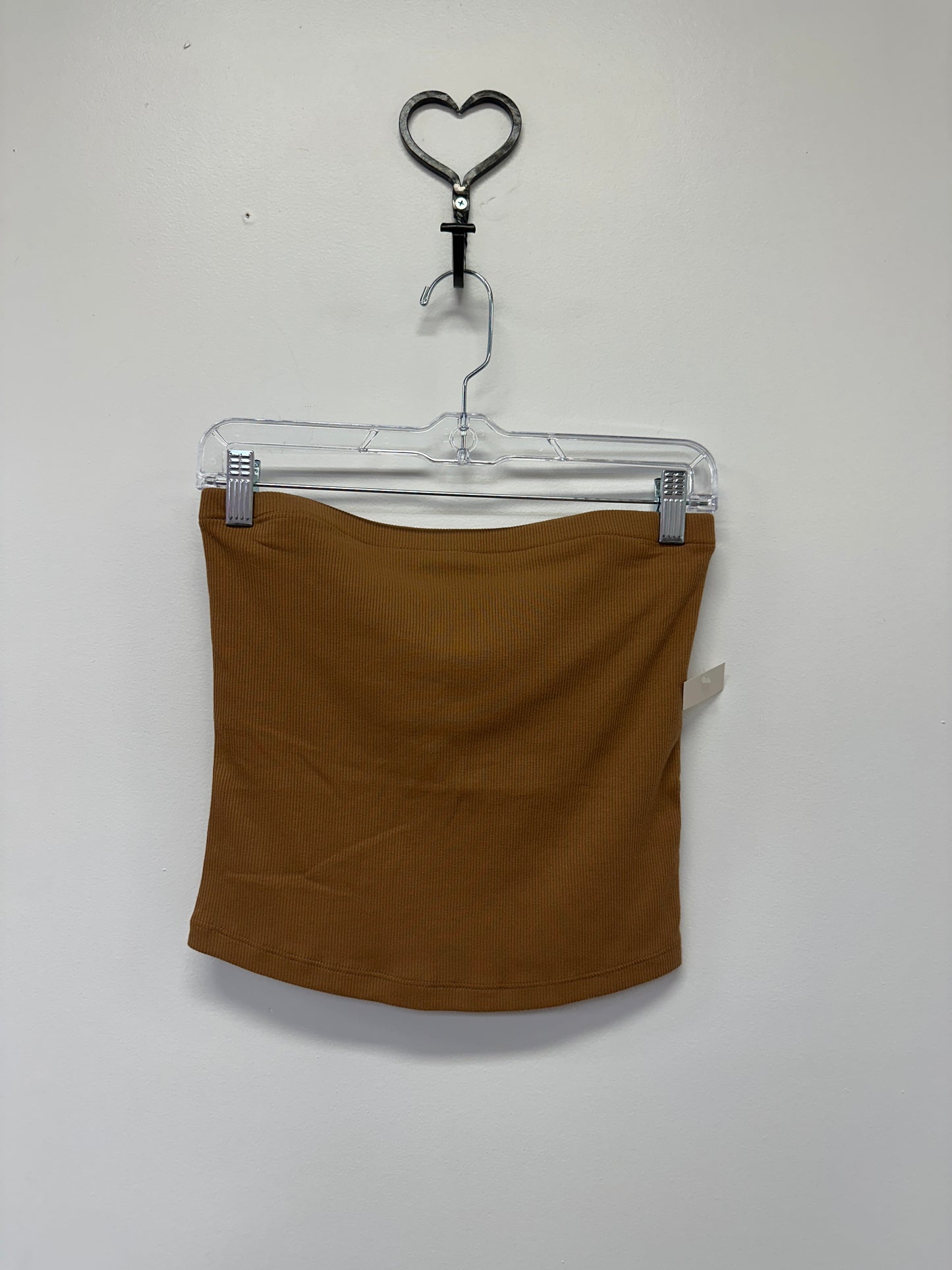 A New Day Brown Ribbed Tube Top