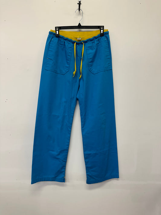 Spread Blue Drawstring Pants w/ Yellow Waist