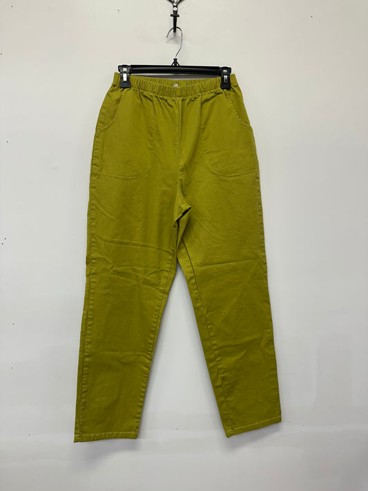 Denim & Co Lime Green Elastic Waist Pants Medium