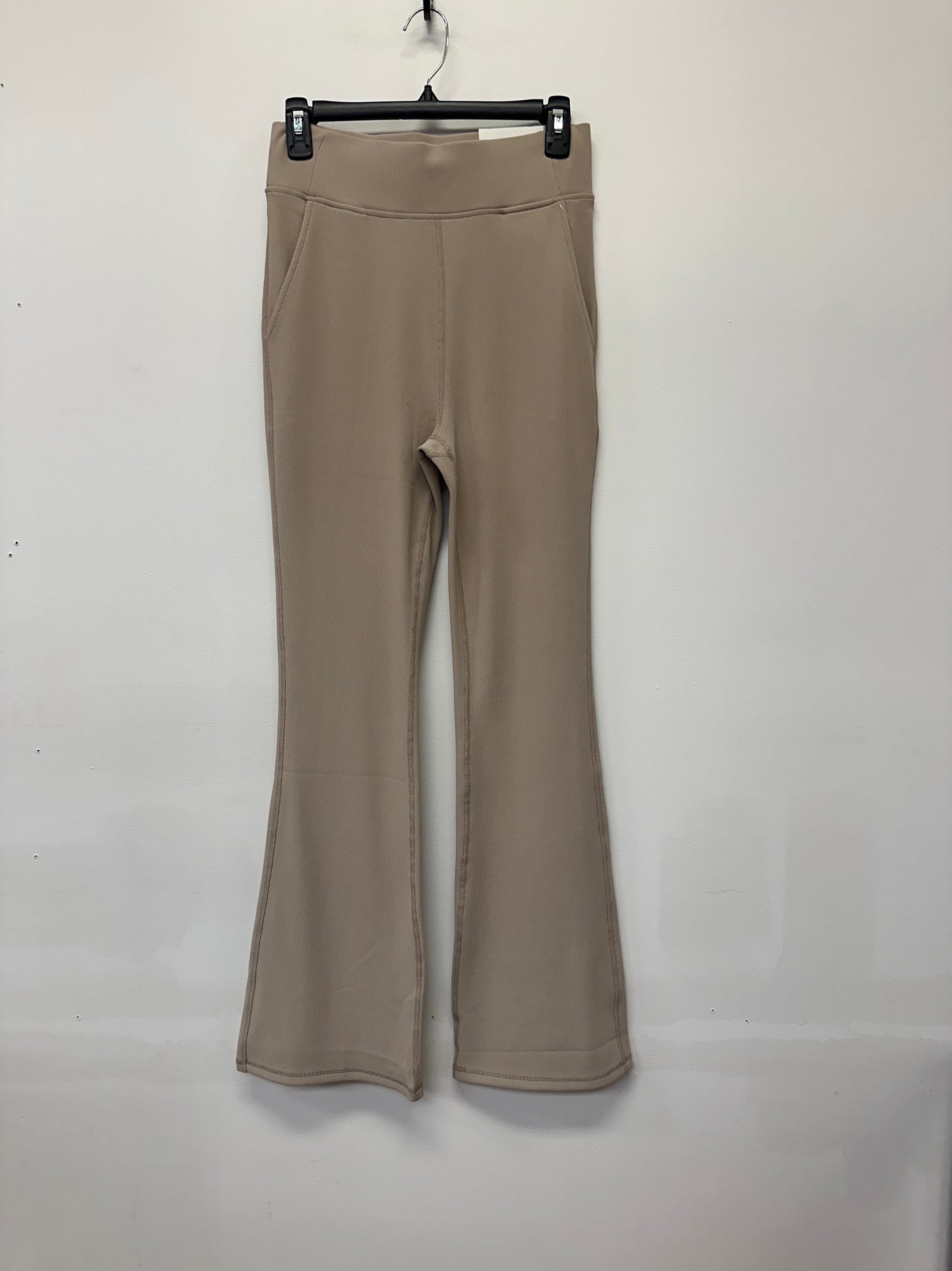 I.B. Diffuse Beige Ribbed Flare Pants