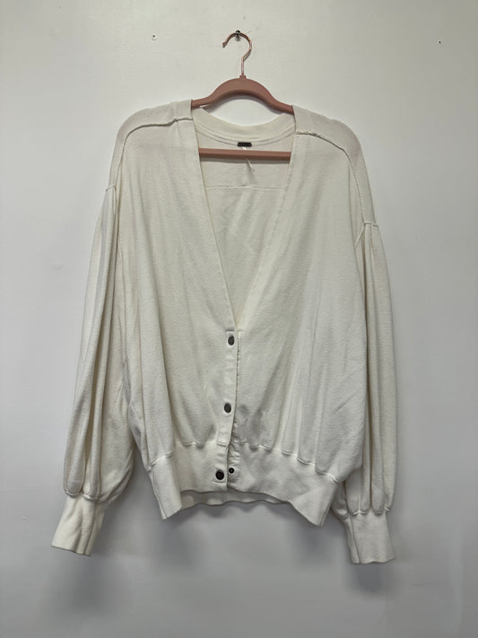 Free People Cream Oversized Cardigan