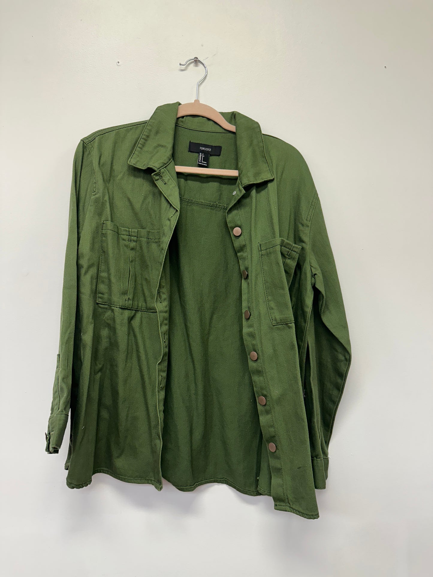 Olive Utility Button-Up