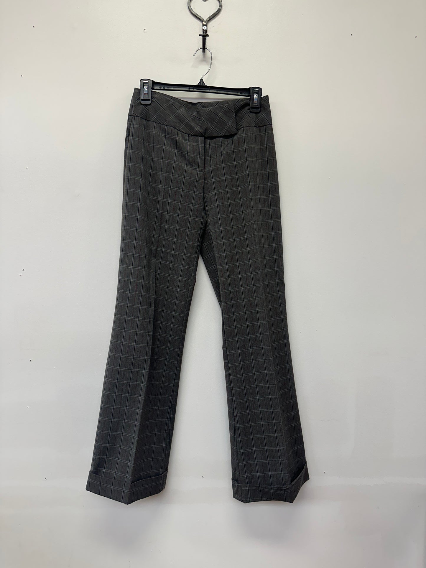 Star City Gray Plaid Flare Pants