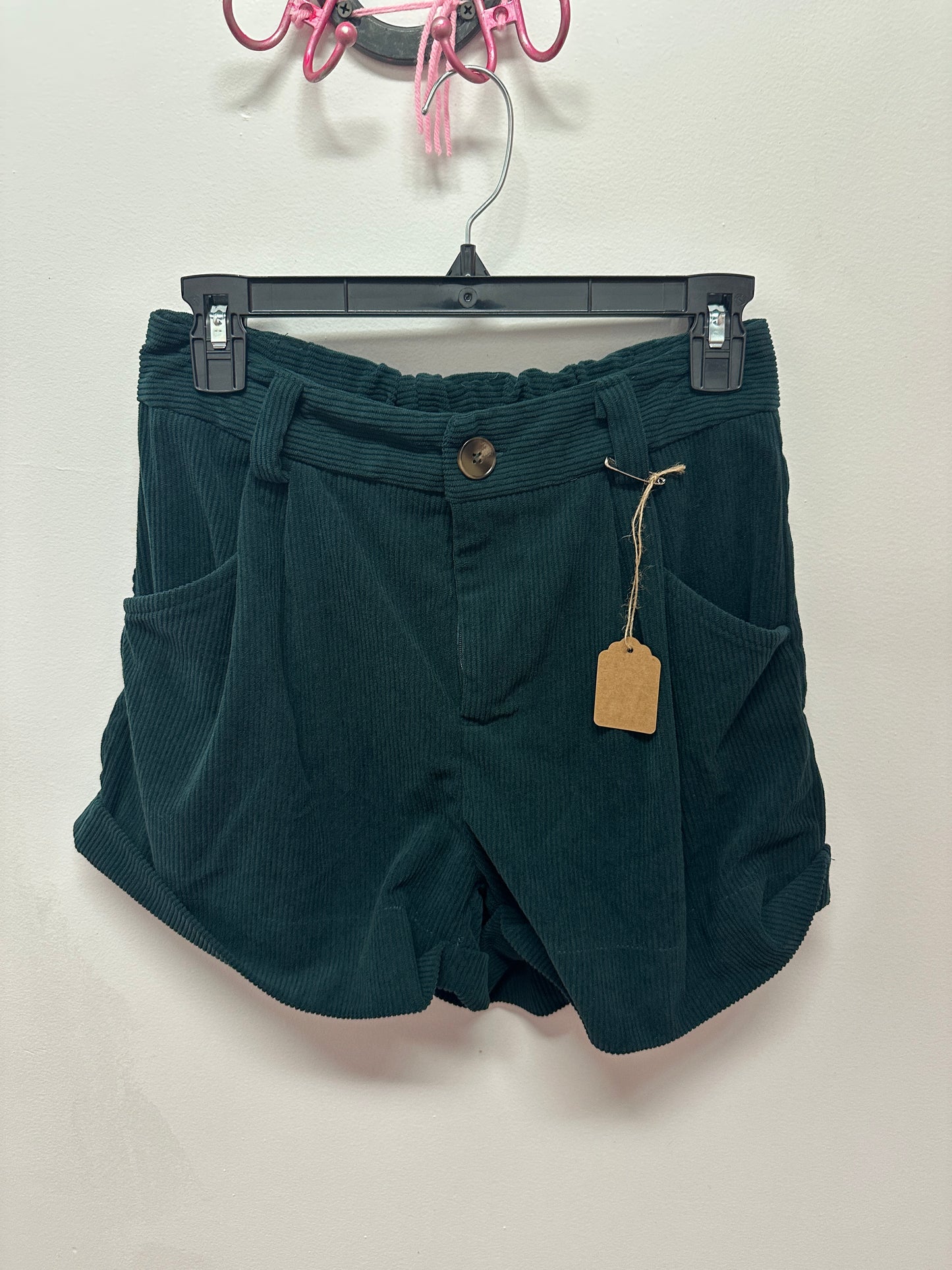 Green Cordoroy Shorts