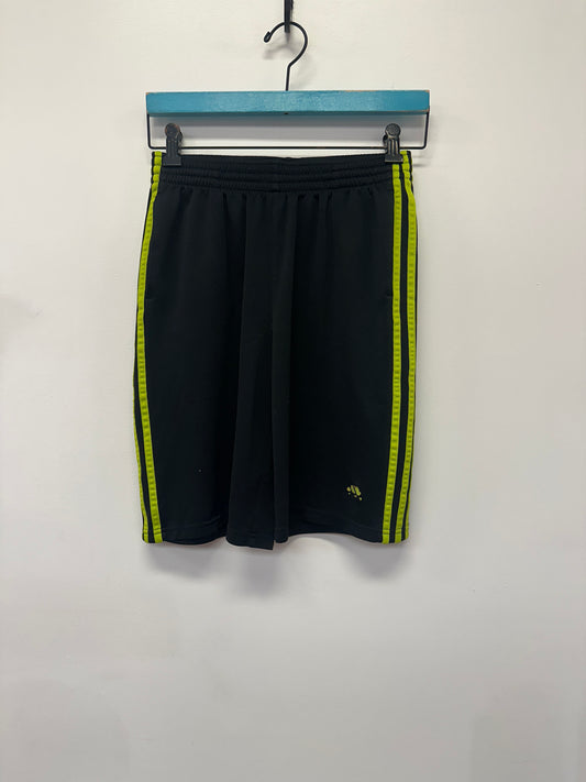 Adidas Athletic Shorts Black Neon Stripe