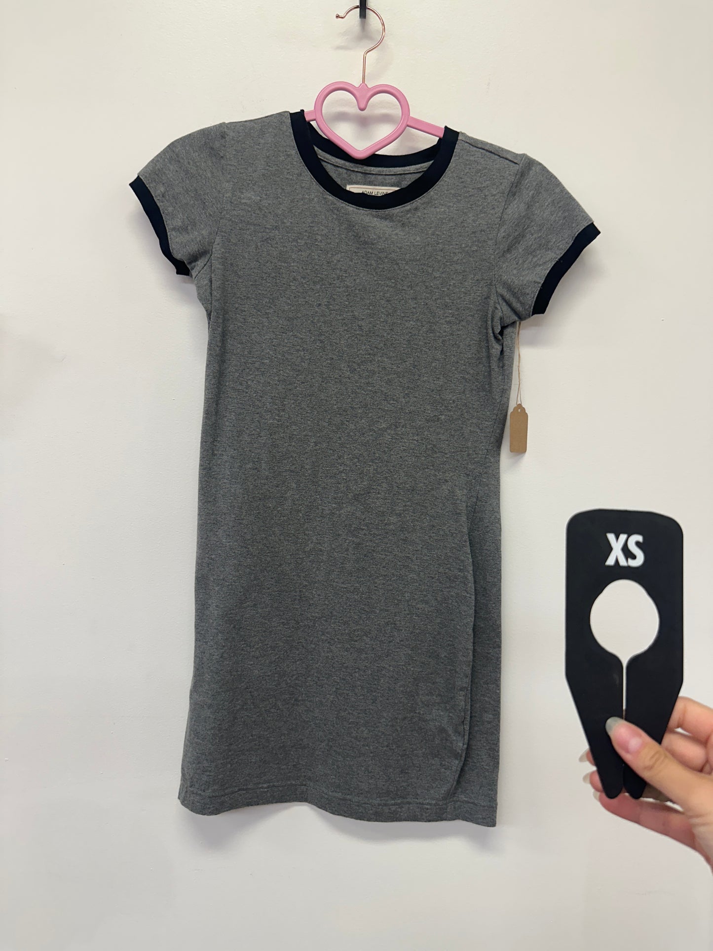 Adam Levine Gray Ringer Dress