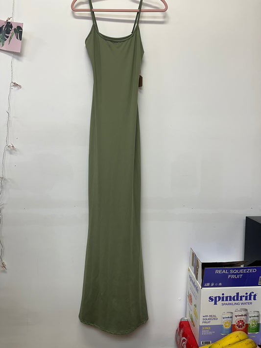 Olive Green Bodycon Maxi Dress