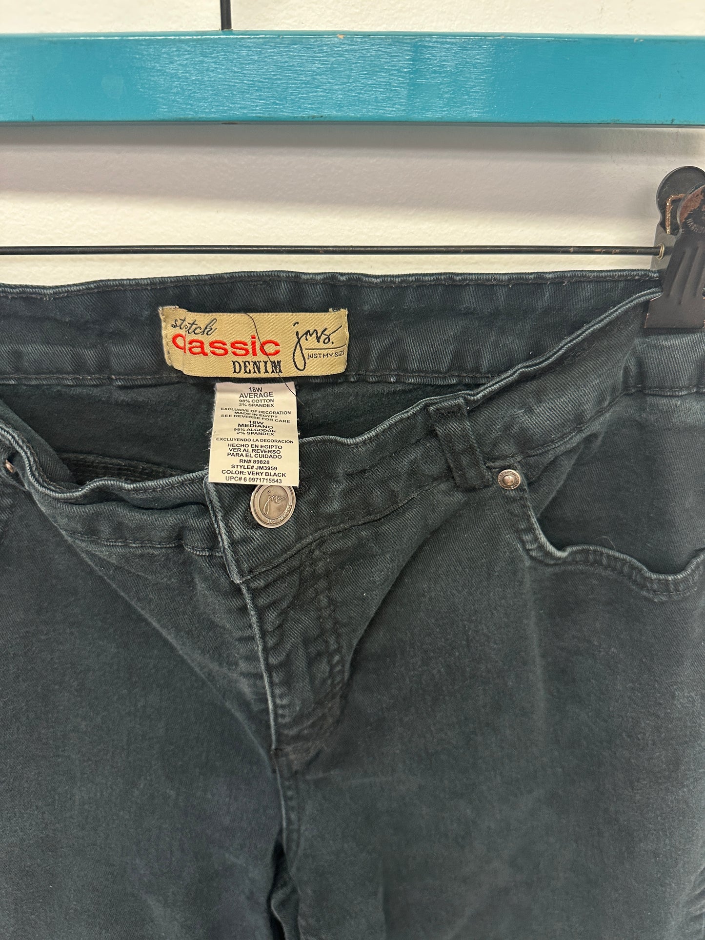 Just My Size Black Classic Denim Jeans