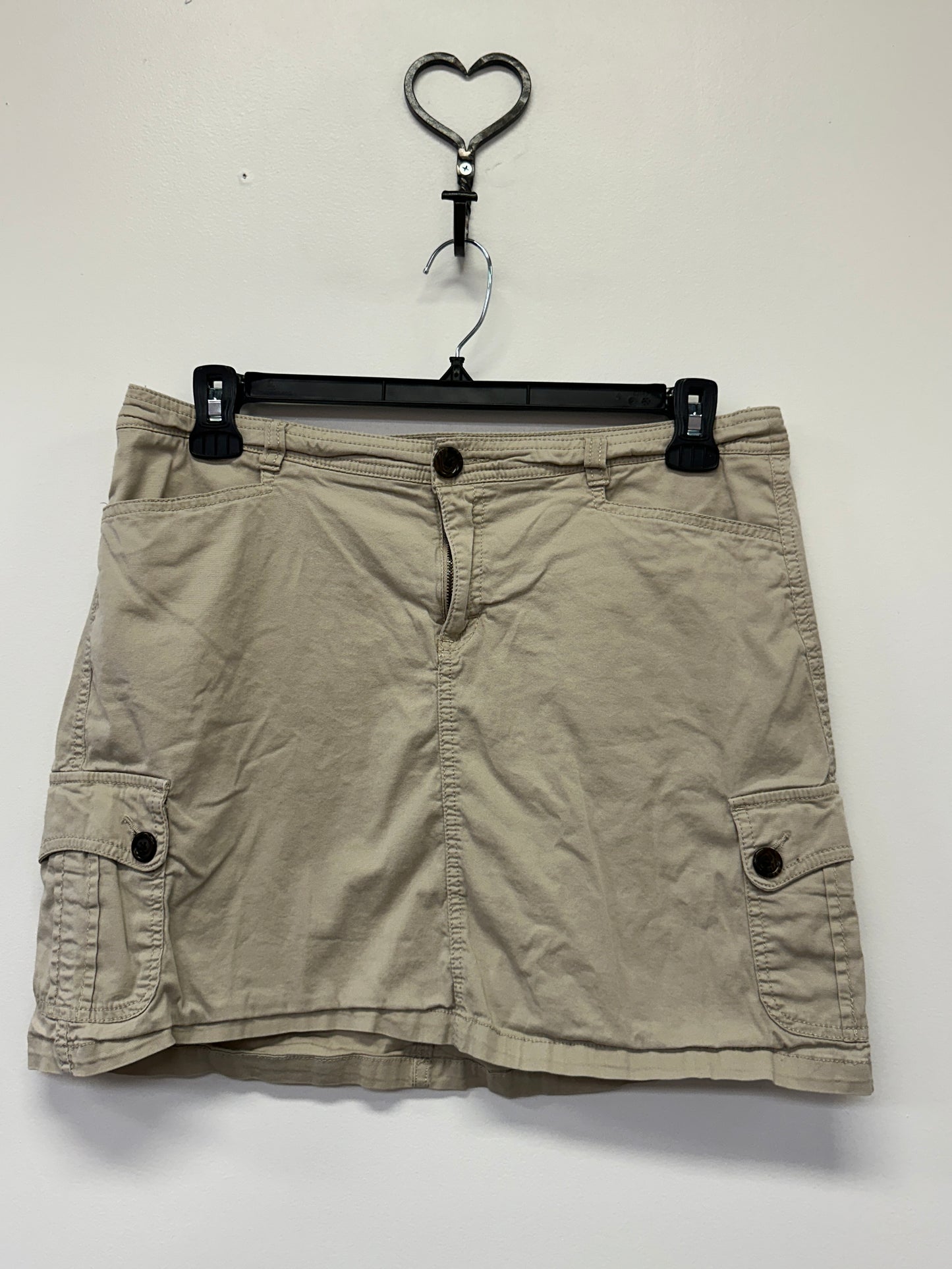 Khaki Cargo Mini Skirt