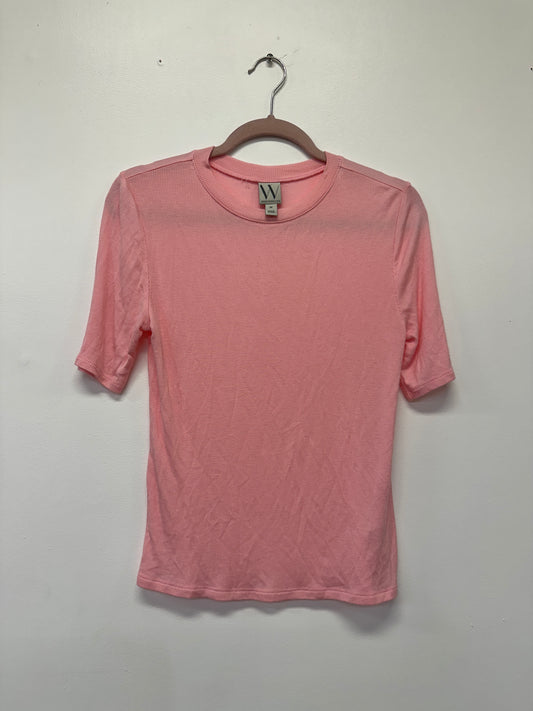 Worthington Pink Fitted Rib Tee
