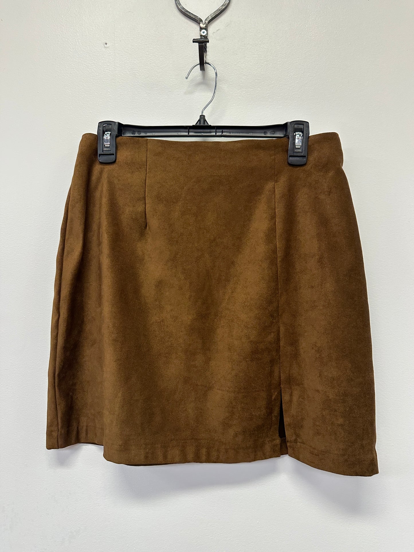 Brown Faux Suede Mini Skirt Size 6 New With Tags