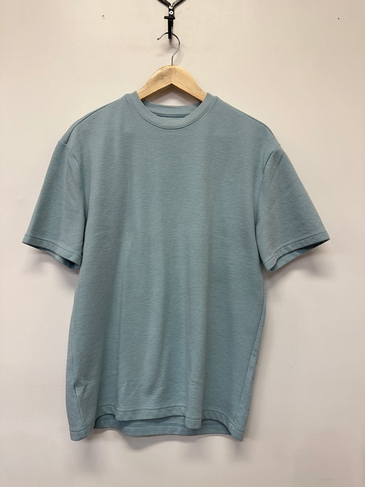 Blue Textured Checker Pattern Tee