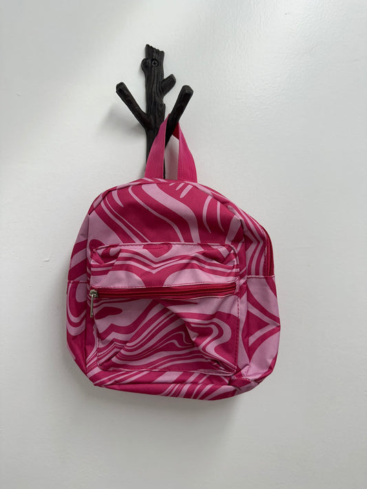 Pink Y2K Swirl Mini Backpack
