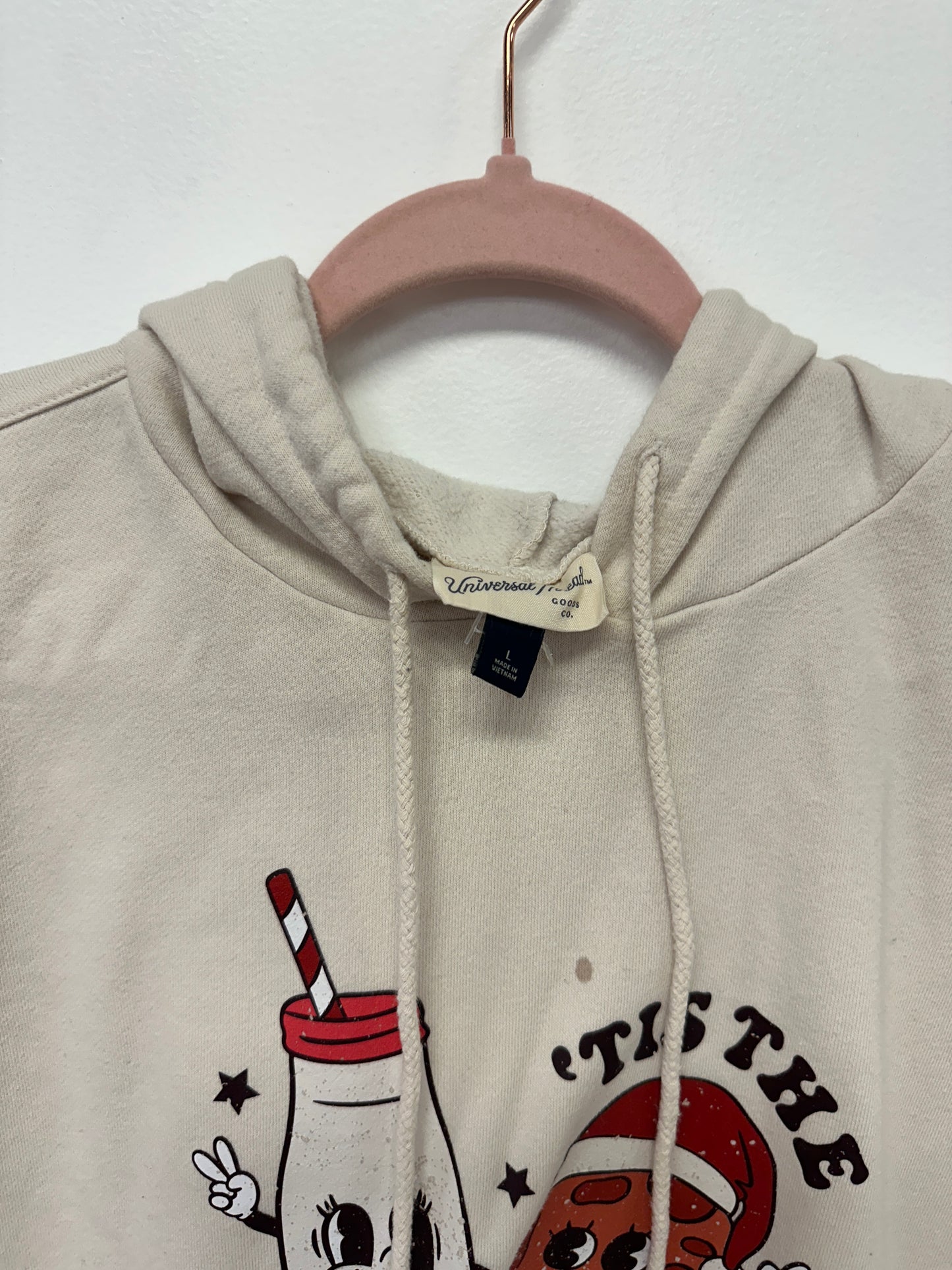 'Tis the Season Cream Graphic Hoodie