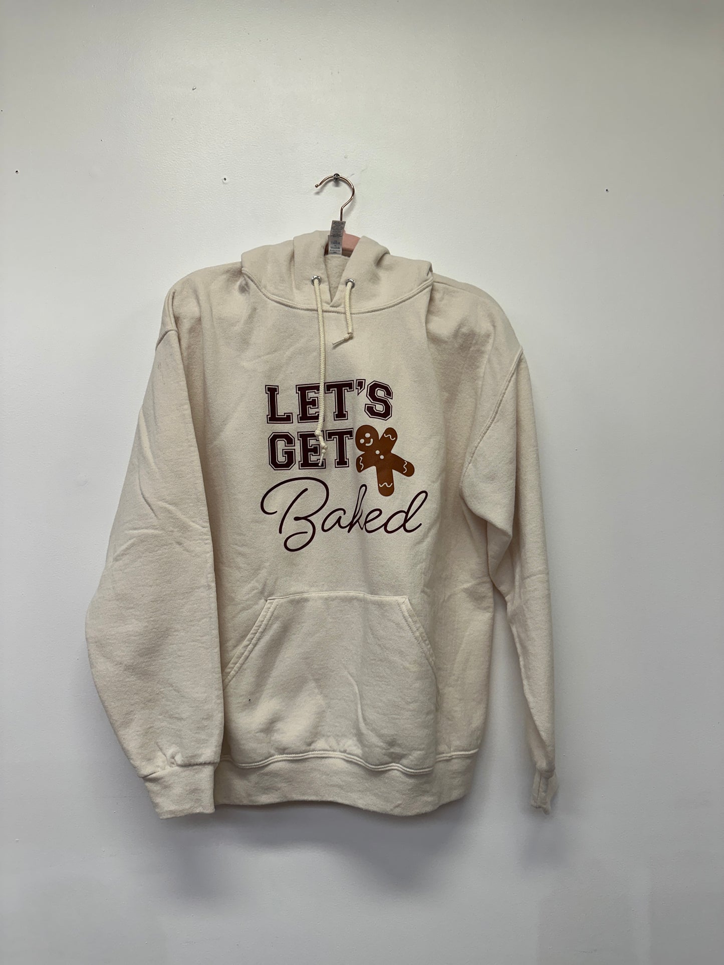 Let's Get Baked Cream Graphic Hoodie