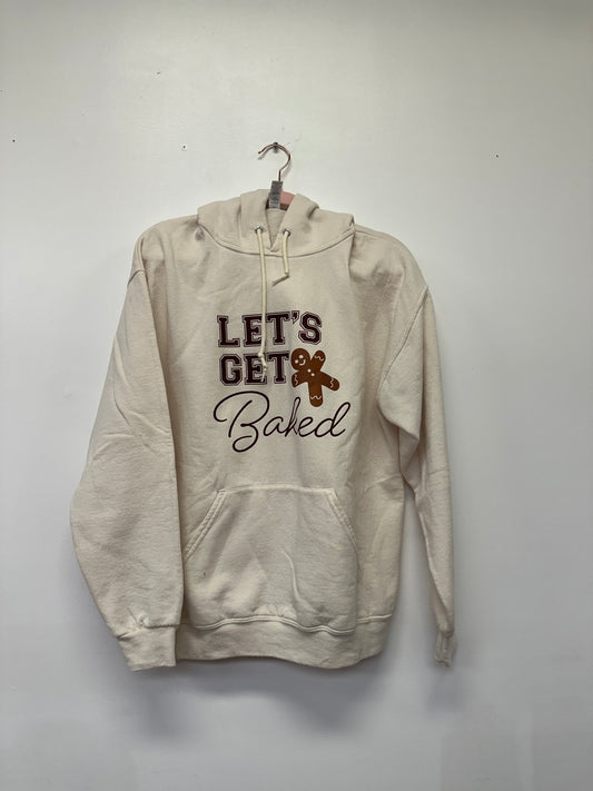 Let's Get Baked Cream Graphic Hoodie