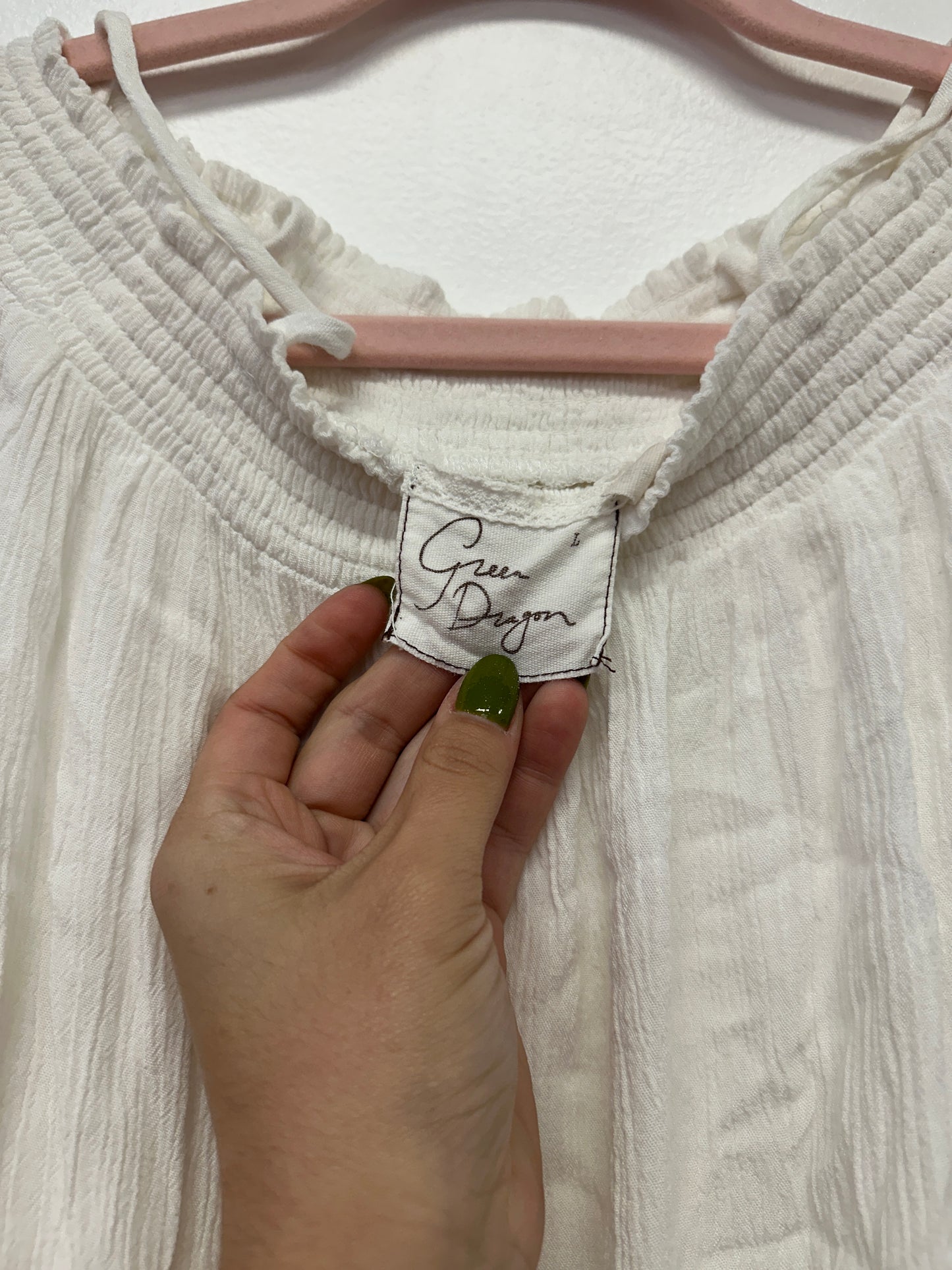 White Off-Shoulder Peasant Blouse