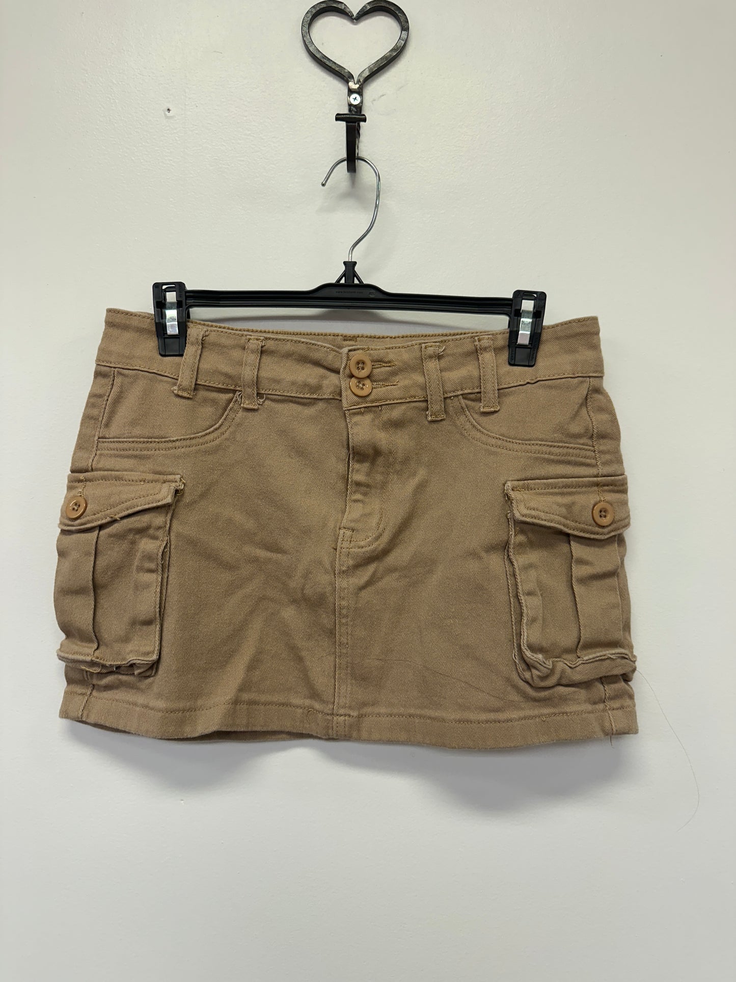 Shein Cargo Mini Skirt Large Khaki