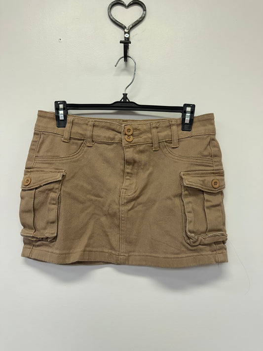 Shein Cargo Mini Skirt Large Khaki